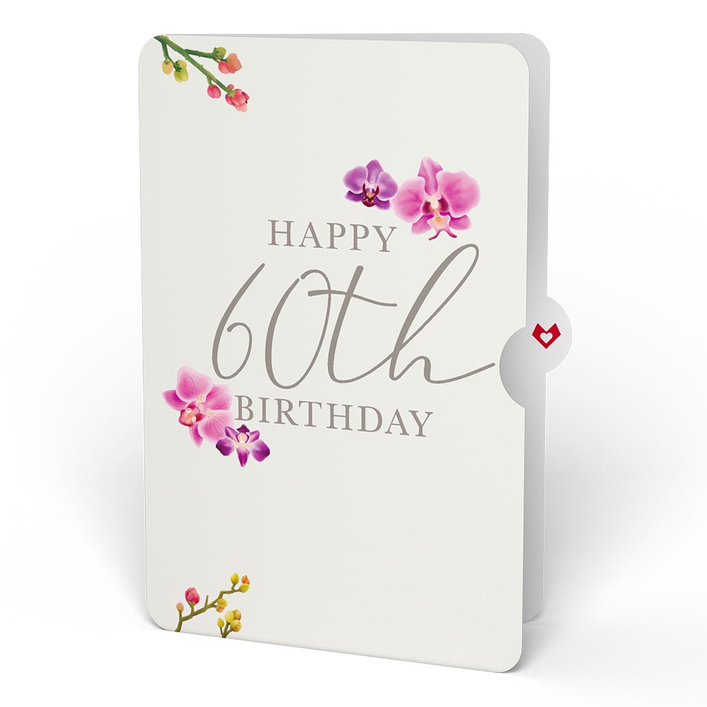 Watercolor Orchid 60th Birthday Pop-Up Card and Sentiment Set、mySite、solidvoid