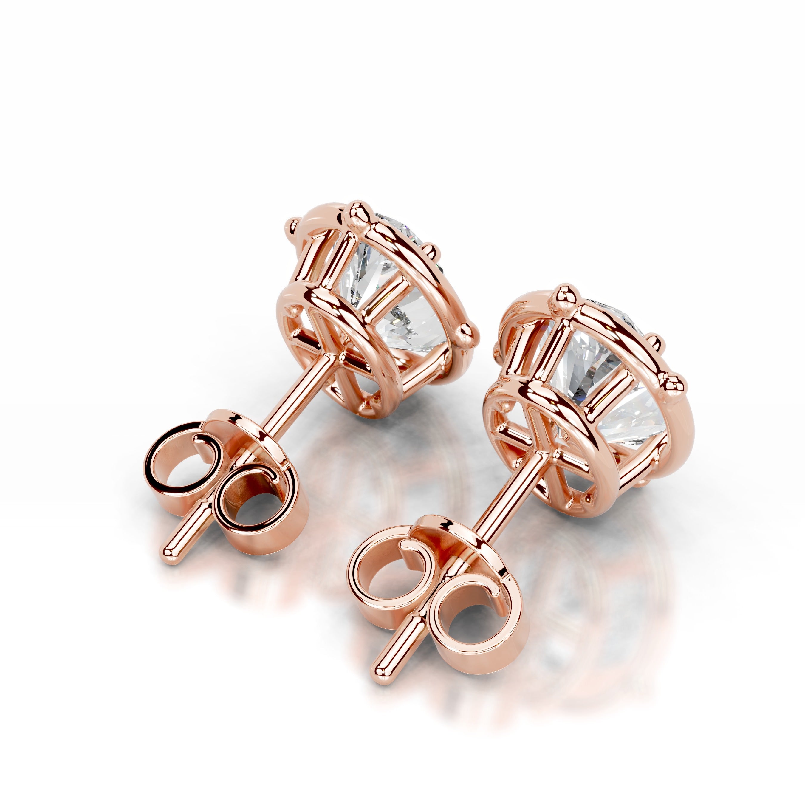 Rooted in Love Lab Grown Diamond Earrings - 14K Rose Gold、mySite、hinf8tx79