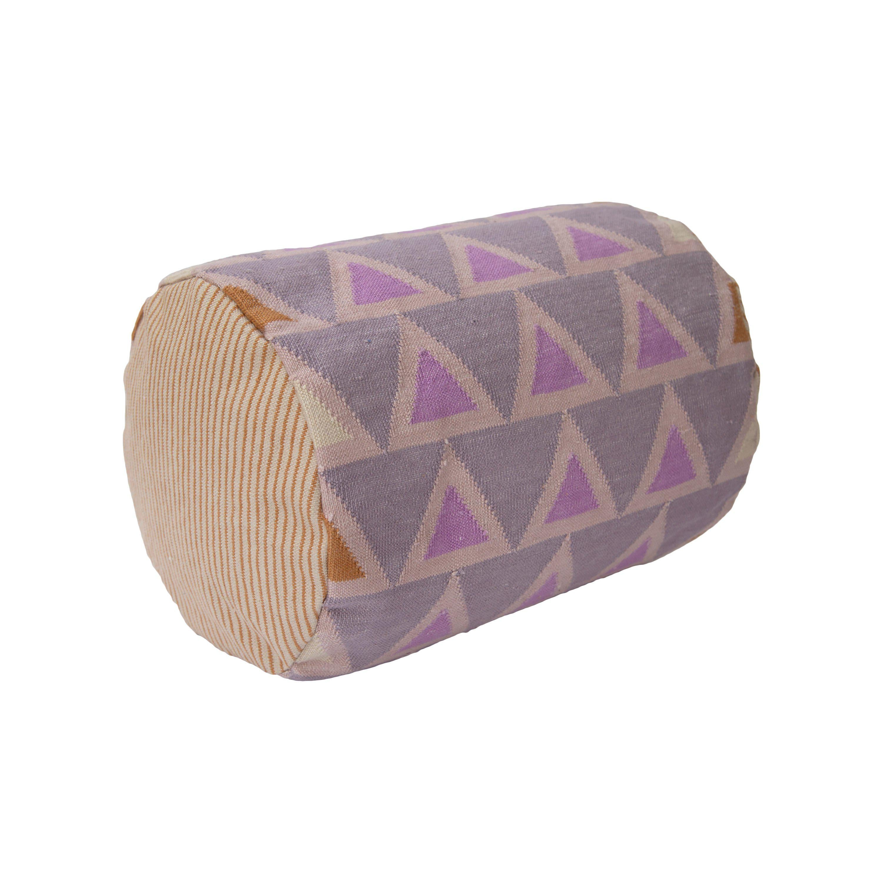 Maya Triangles Bolster Pillow Purple、mySite、gigharbornorthrealestate