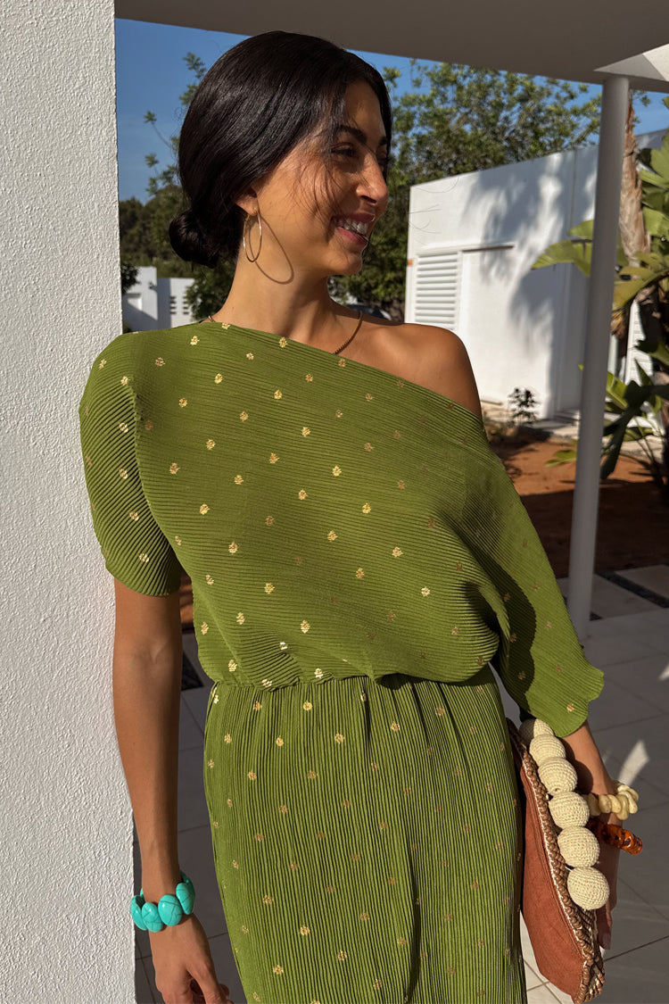 Khaki Plisse Tilly Dress、mySite、solidvoid