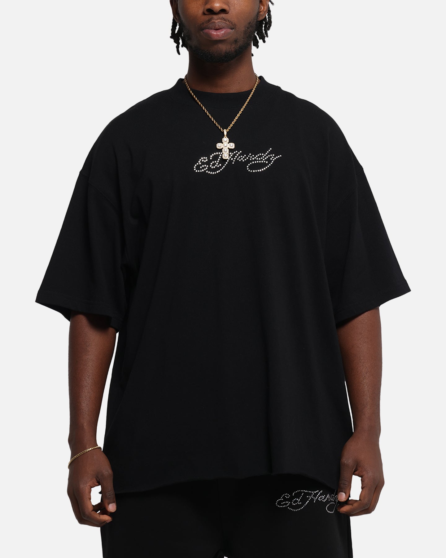 Ed Hardy Techno Rhinestone T-Shirt Black、mySite、zt4zffjzw