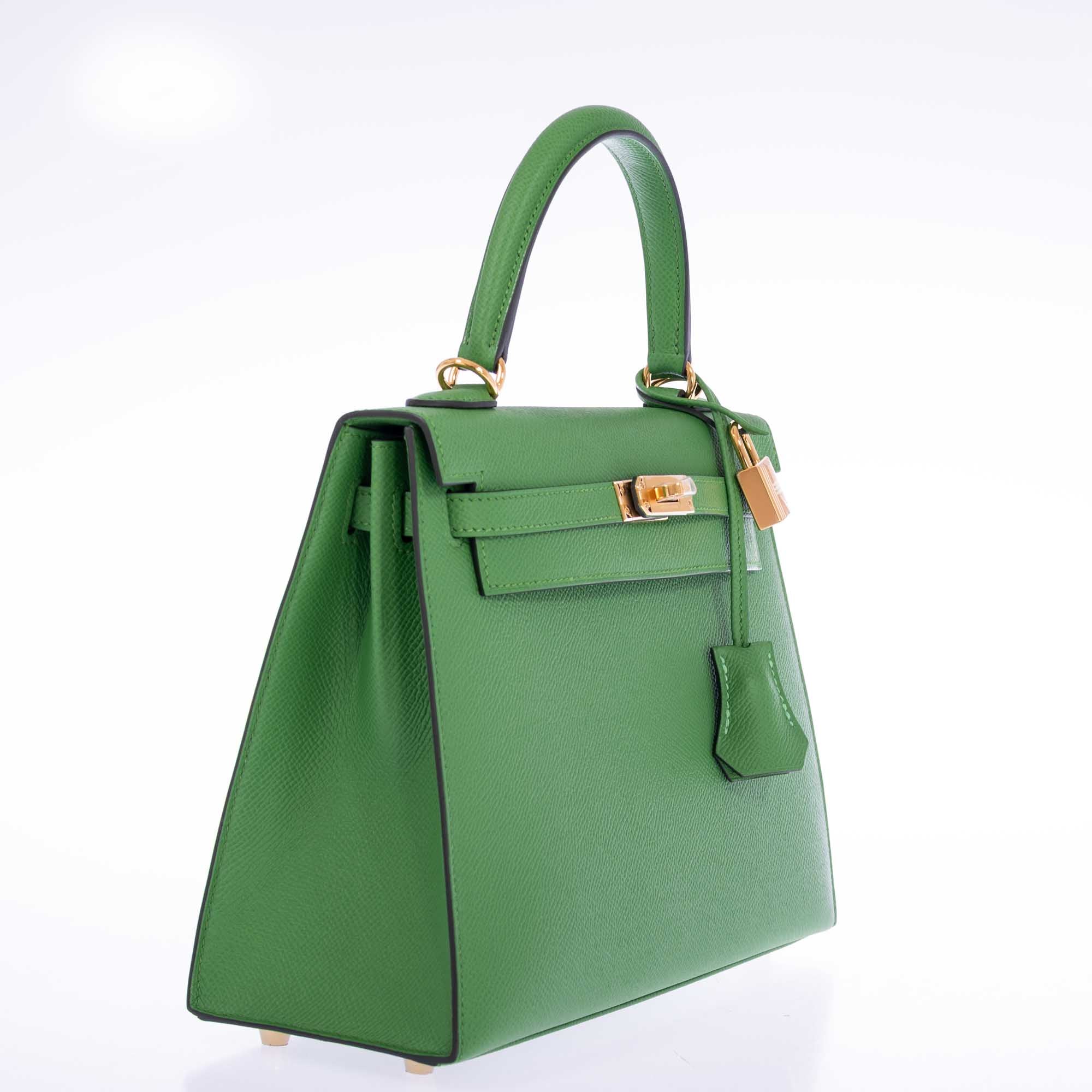 Hermès Kelly 25 Sellier Vert Yucca Epsom Gold Hardware、mySite、garminoutage.com
