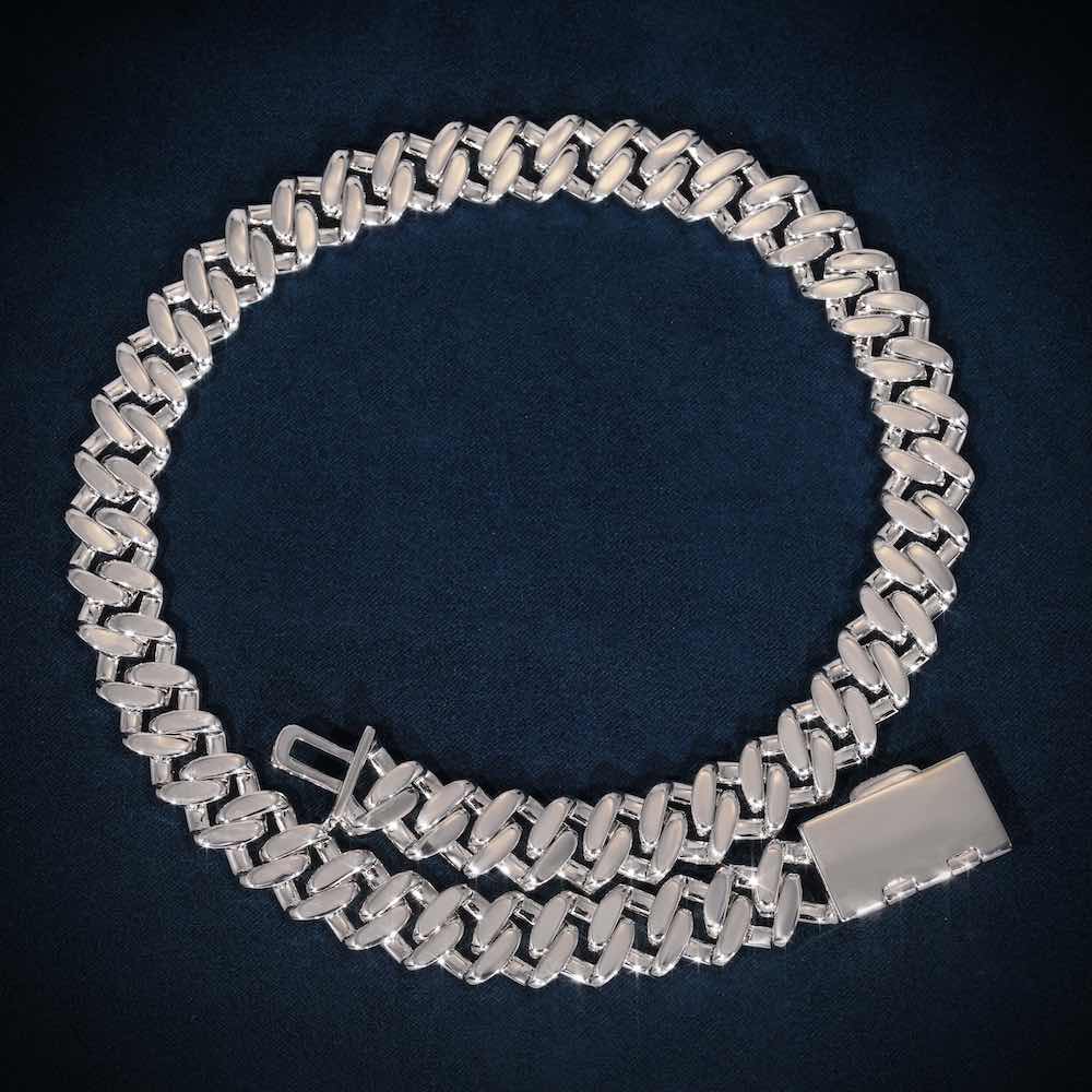 2-Row 15MM Moissanite Cuban Link Chain 14K Gold、mySite、hinf8tx79