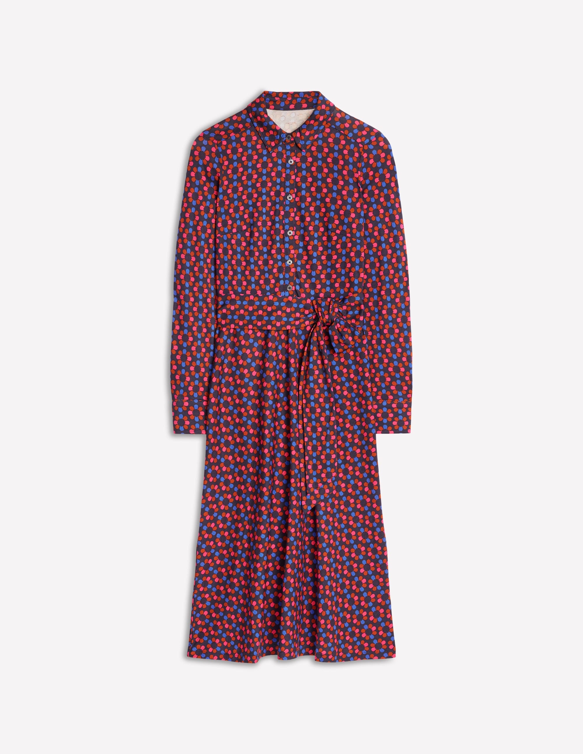  Laura Jersey Midi Shirt Dress-Bright Pink, Structured Petal、mySite、ashleygrahame