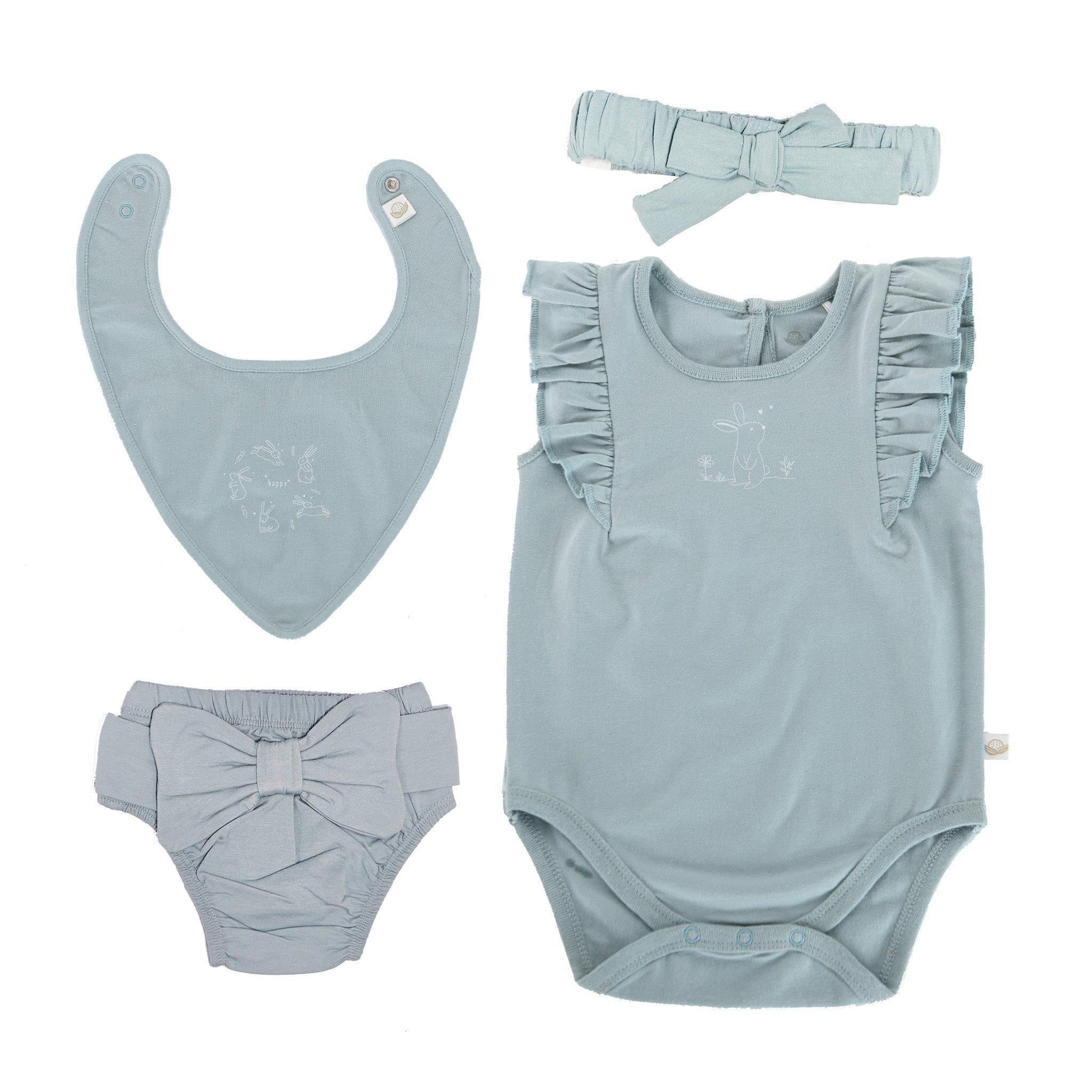 RETIRED - Kudaa Organic Frilly Gift Set - Bay Blue、mySite、g9winljtr