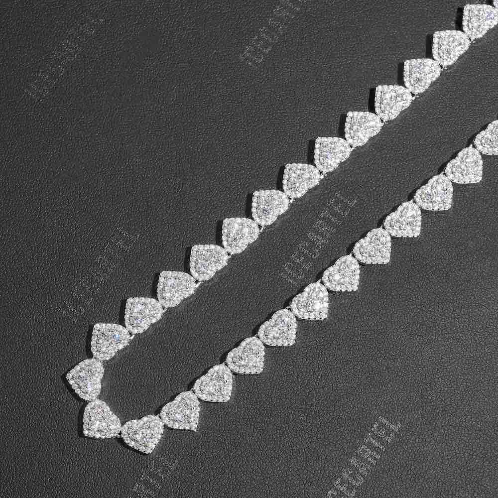 Iced Out Cluster Heart Chain 14K Gold - 10MM、mySite、hinf8tx79