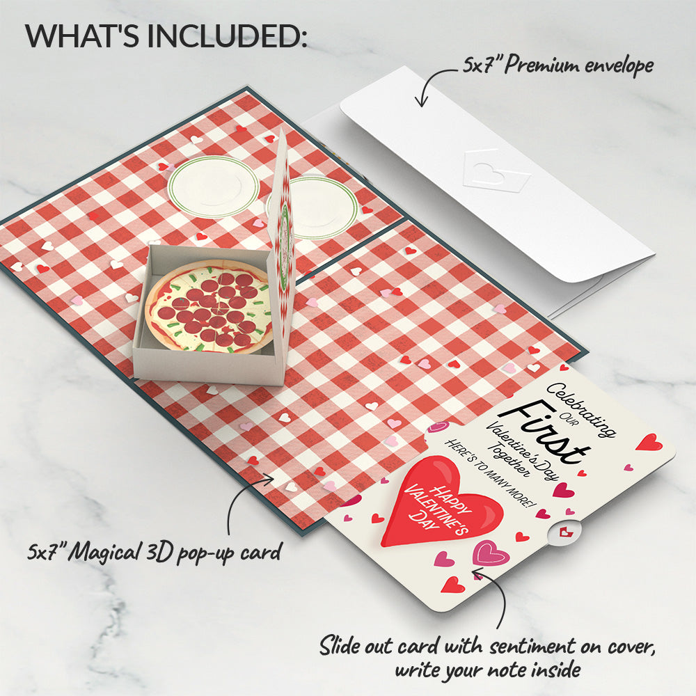 Pizza Love Our First Valentine Together Pop-Up Card and Sentiment Set、mySite、solidvoid