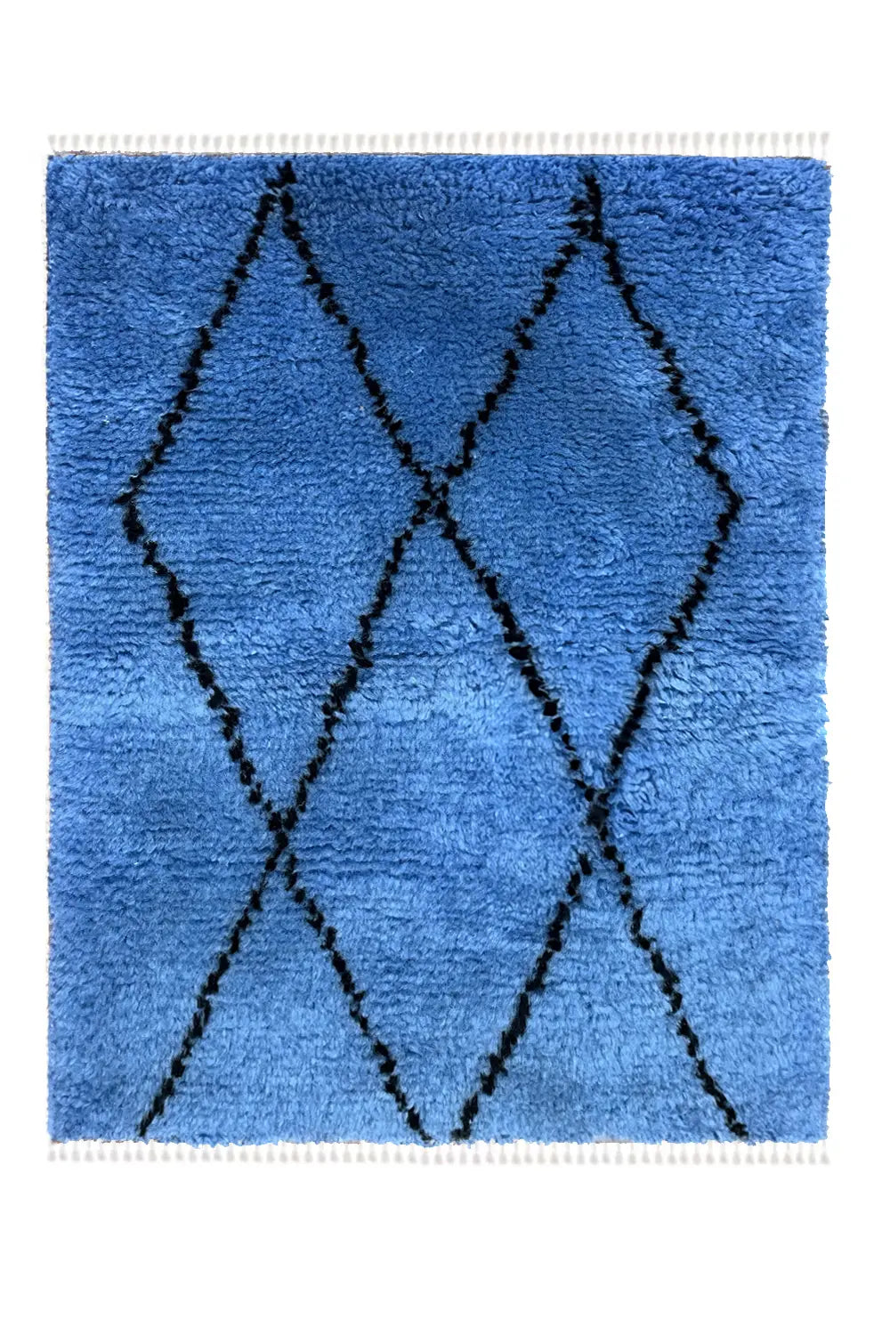 Blue Diamond Geometric Shag Wool Rug、mySite、gigharbornorthrealestate