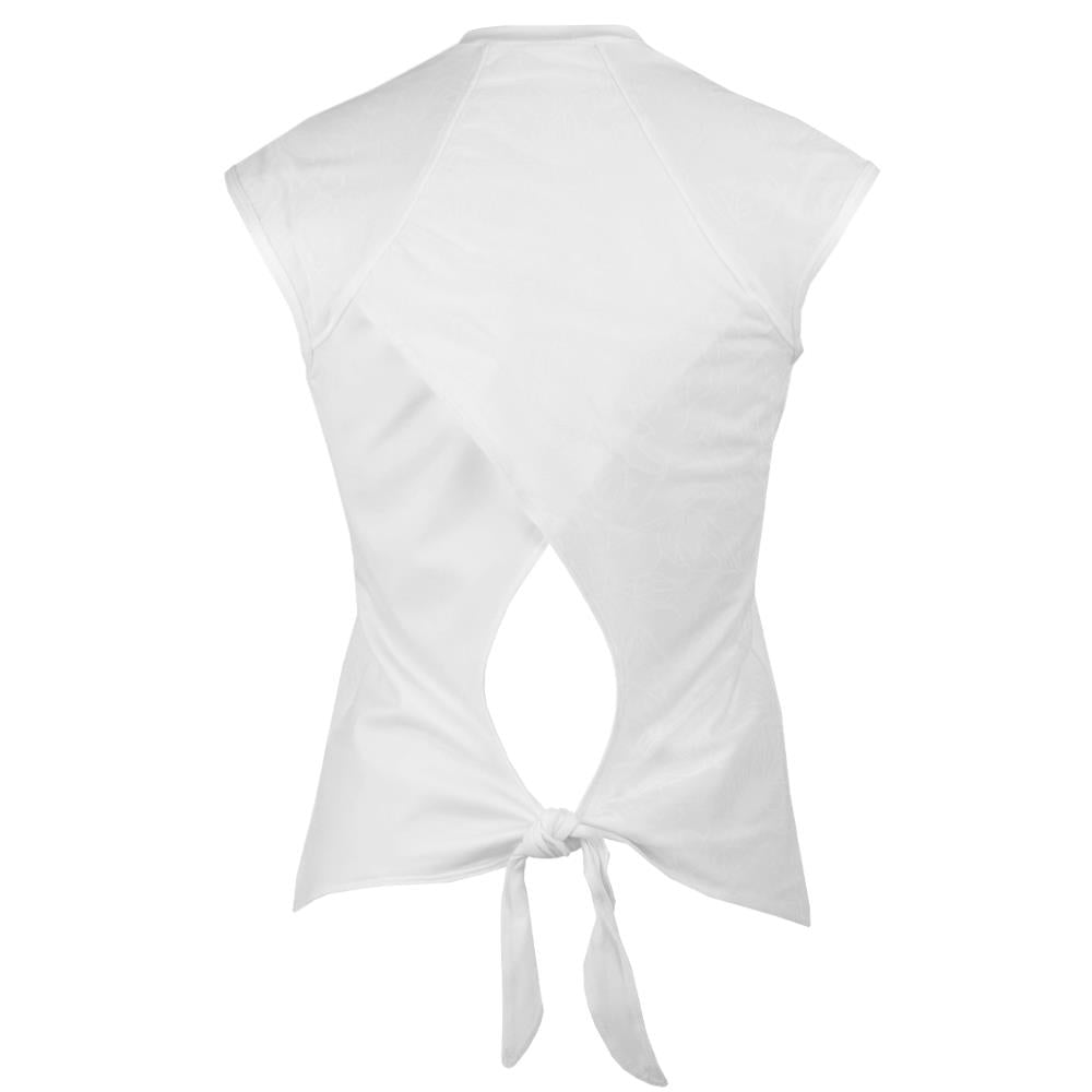Sofibella Women's Bliss Tie-Back Short Sleeve - White、mySite、neckold