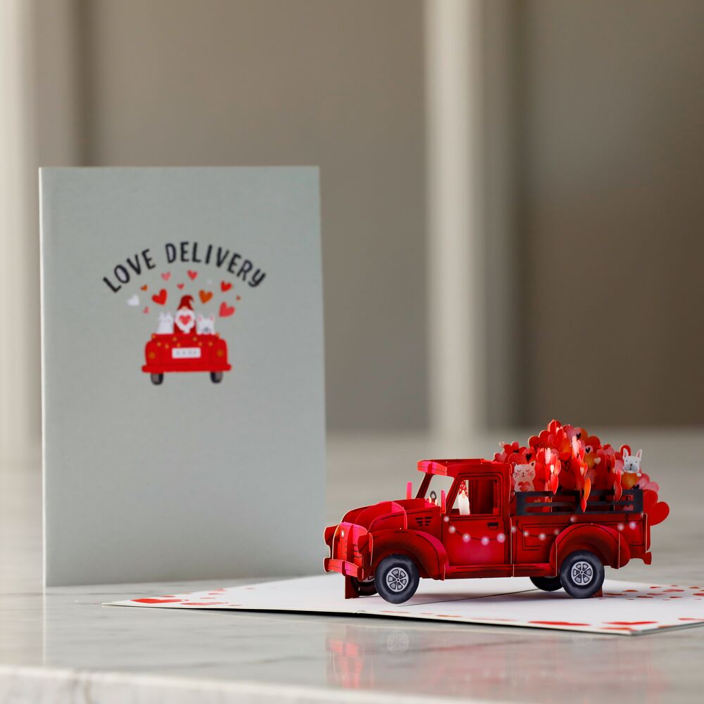 Love Delivery Truck Pop-Up Card、mySite、solidvoid