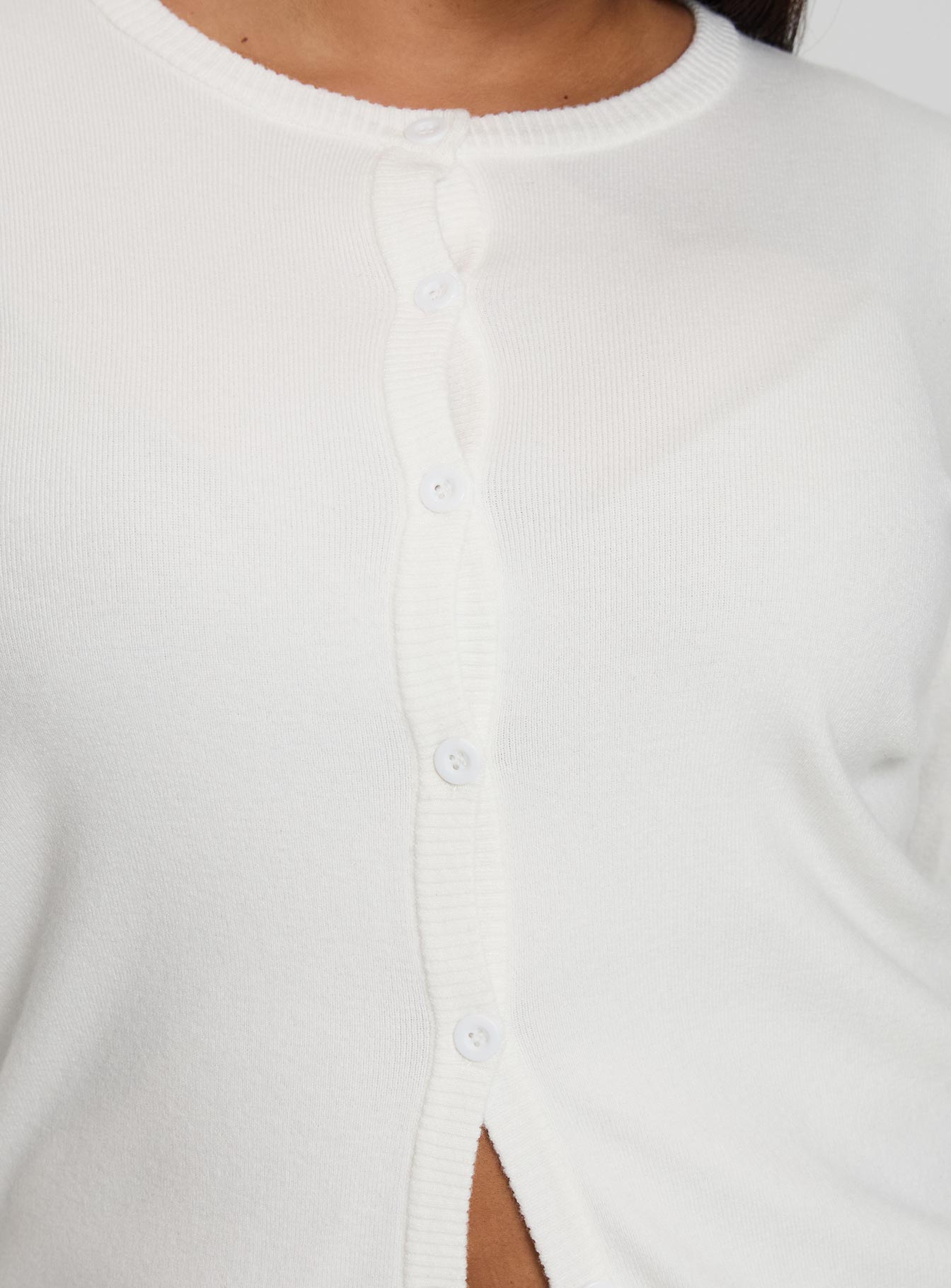 Lauraine Cardigan White Curve、mySite、solidvoid