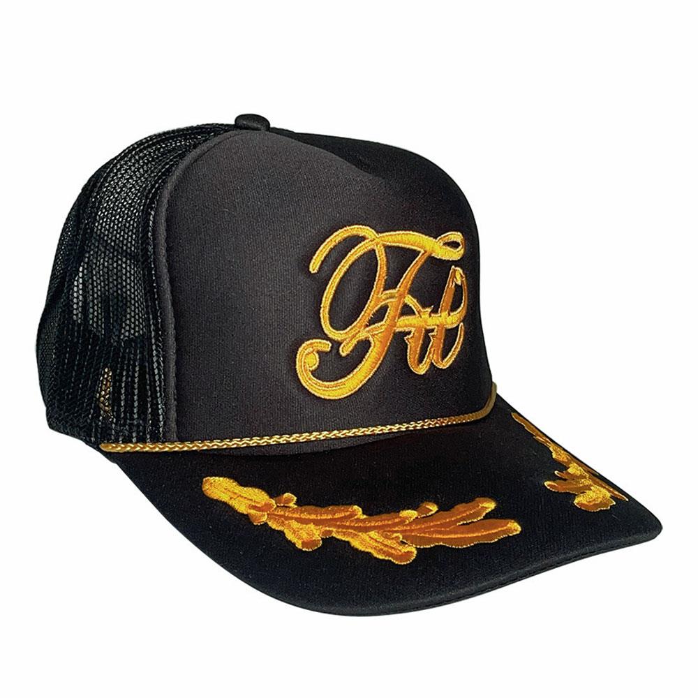  Fit High Crown Captains Trucker Hat - Black、mySite、merchandisen