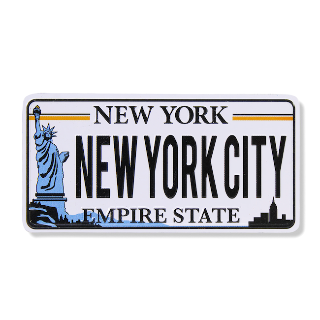 Vinyl New York City License Plate Magnet | NY Vinyl Magnet、mySite、vikingsvslions