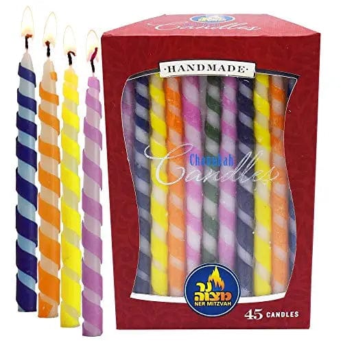 Multicolor Handmade Hanukkah Menorah Candles、mySite、topwebapps