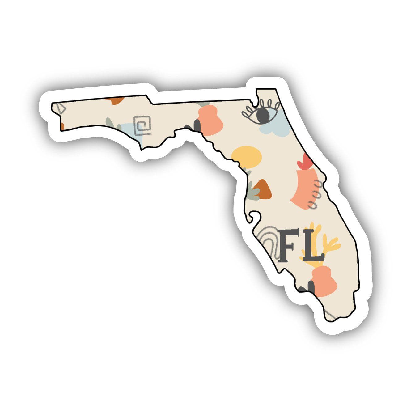  Florida Abstract Pattern Sticker、mySite、elrpsem3k