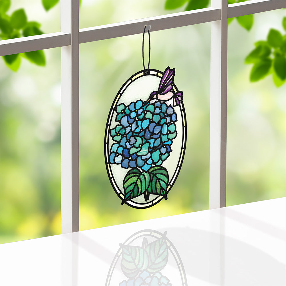 Happy Mother's Day Hydrangeas Suncatcher Card、mySite、solidvoid