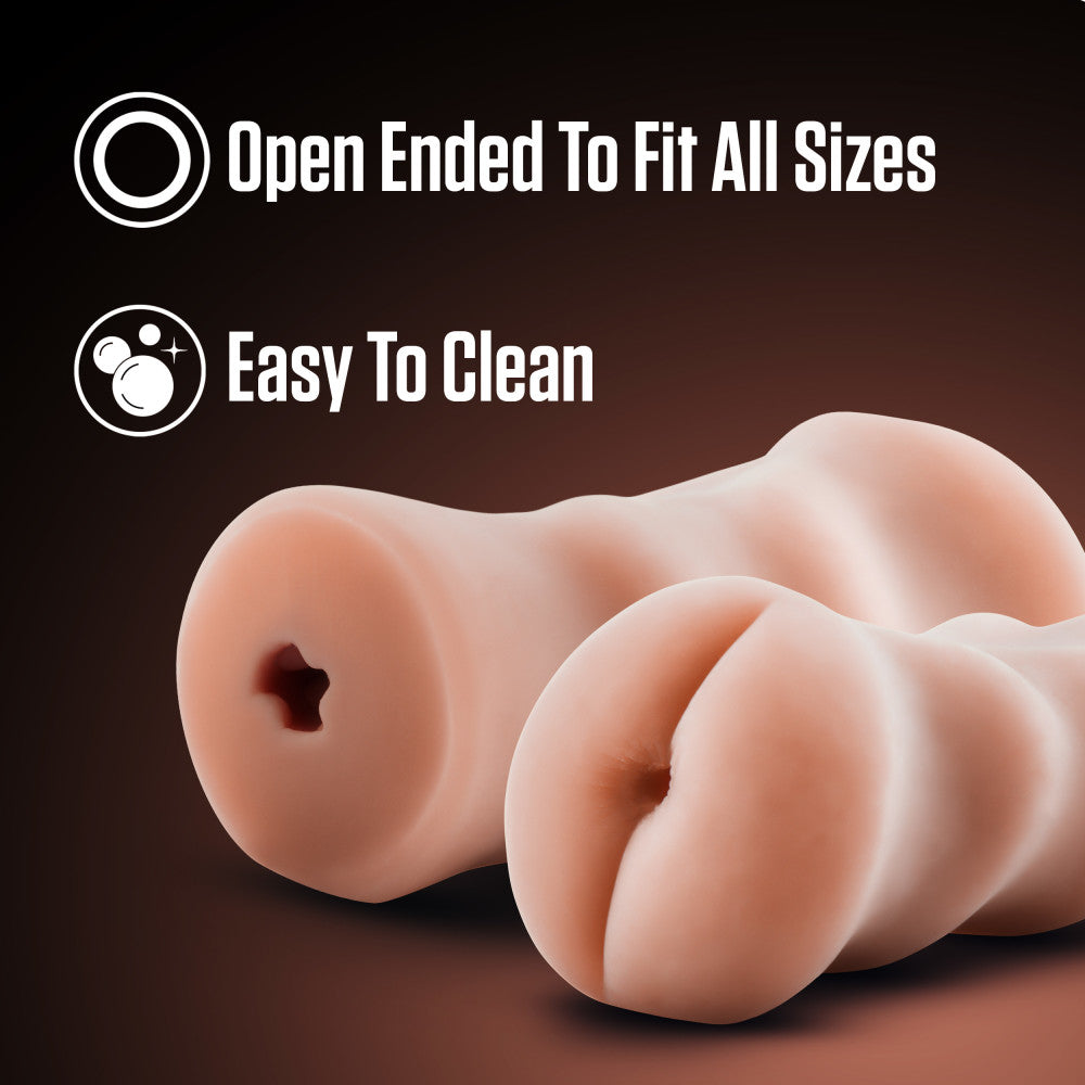 Enlust By Blush® | Cassie AI Male Masturbator Tight & Ribbed Canal - Made With X5® Plus Ultra Soft, Realistic Anal Feel Open Ended To Fit All Sizes - Beige、mySite、bottomscart