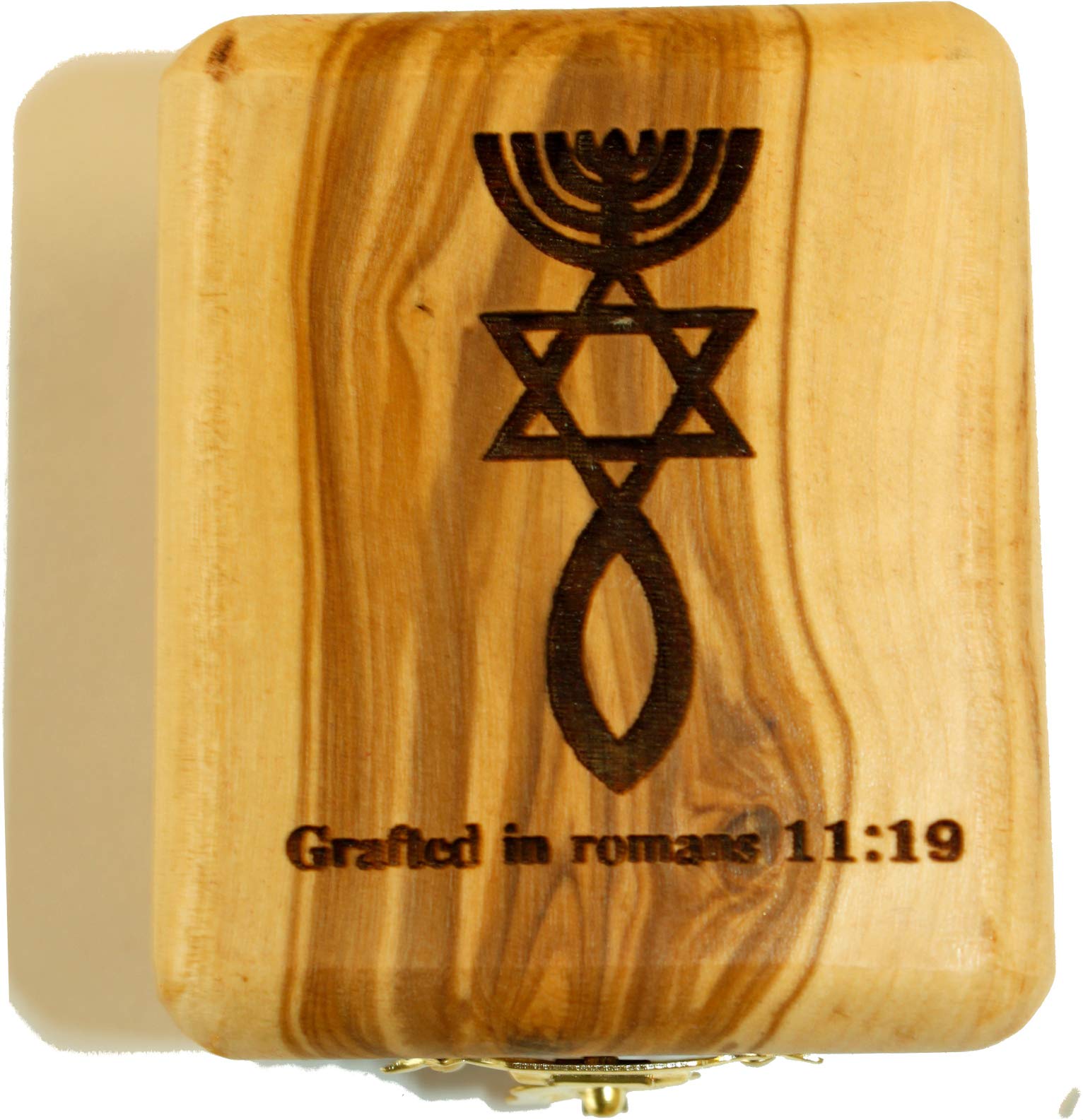 Holy Land Market Unique Messianic Olive Wood Box I - Standard Size、mySite、topwebapps