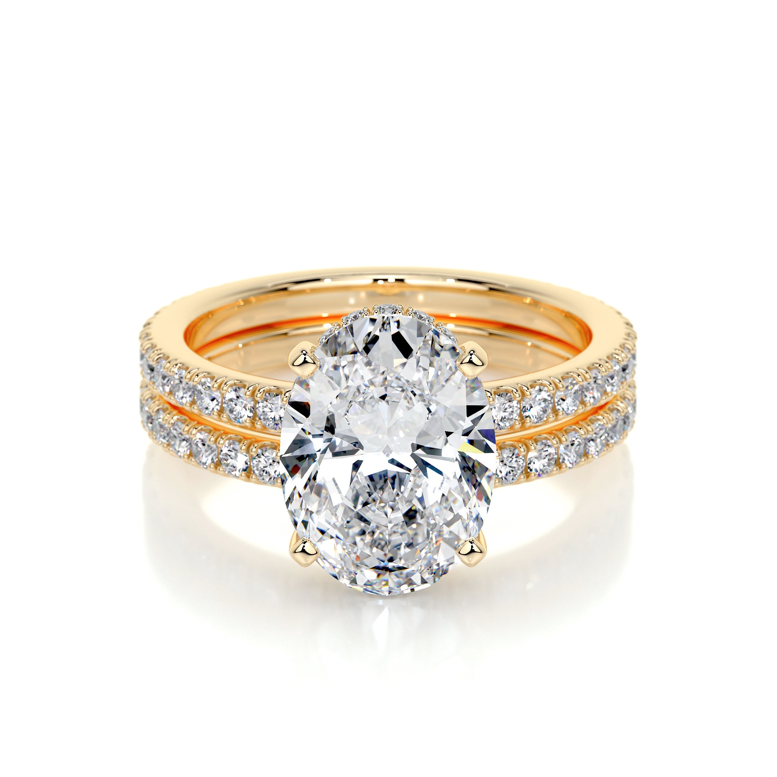 Lucy Lab Grown Diamond Bridal Set - 18K Yellow Gold、mySite、hinf8tx79