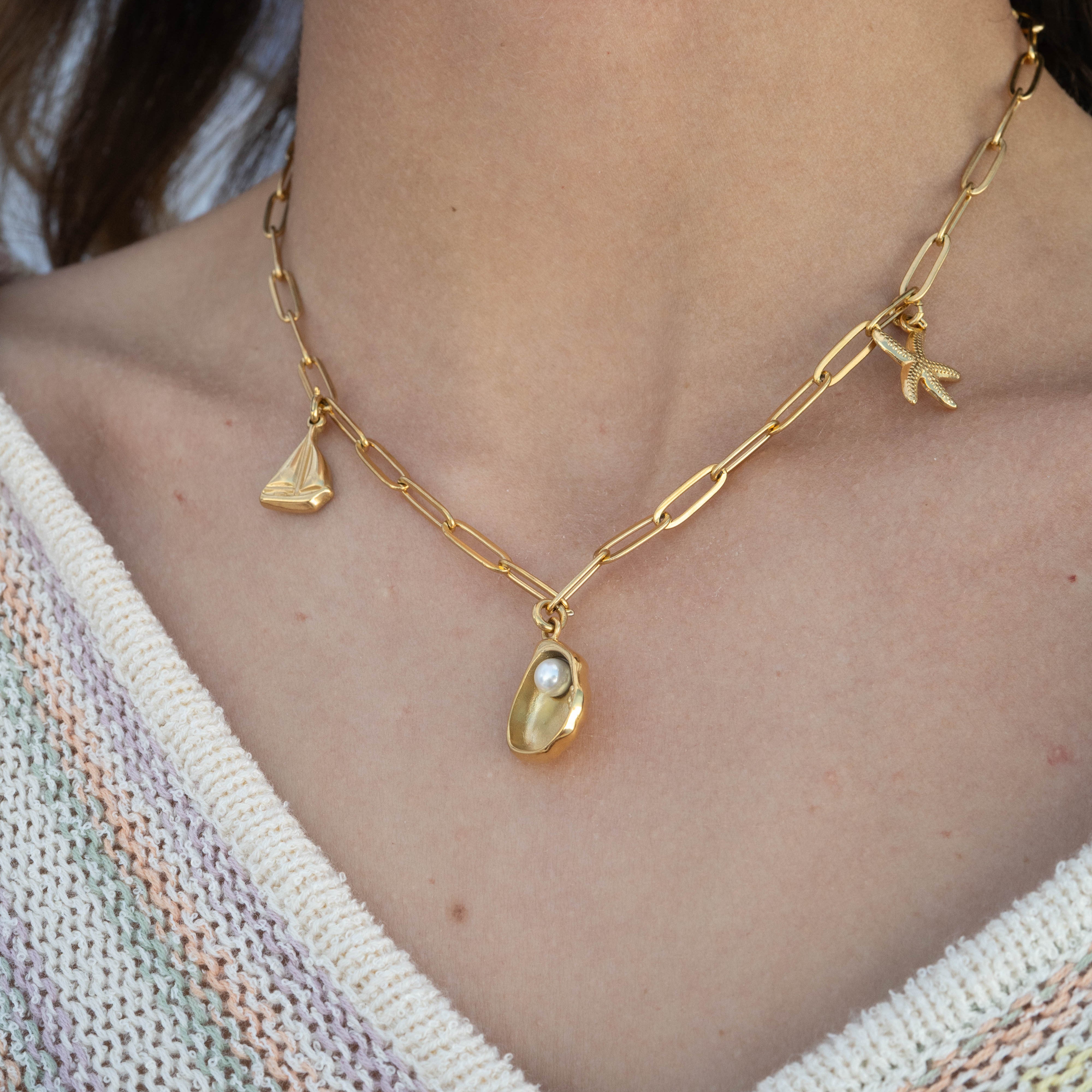 18K Gold PVD Stainless Steel Charm Connector / ENC0012、mySite、dreamappss