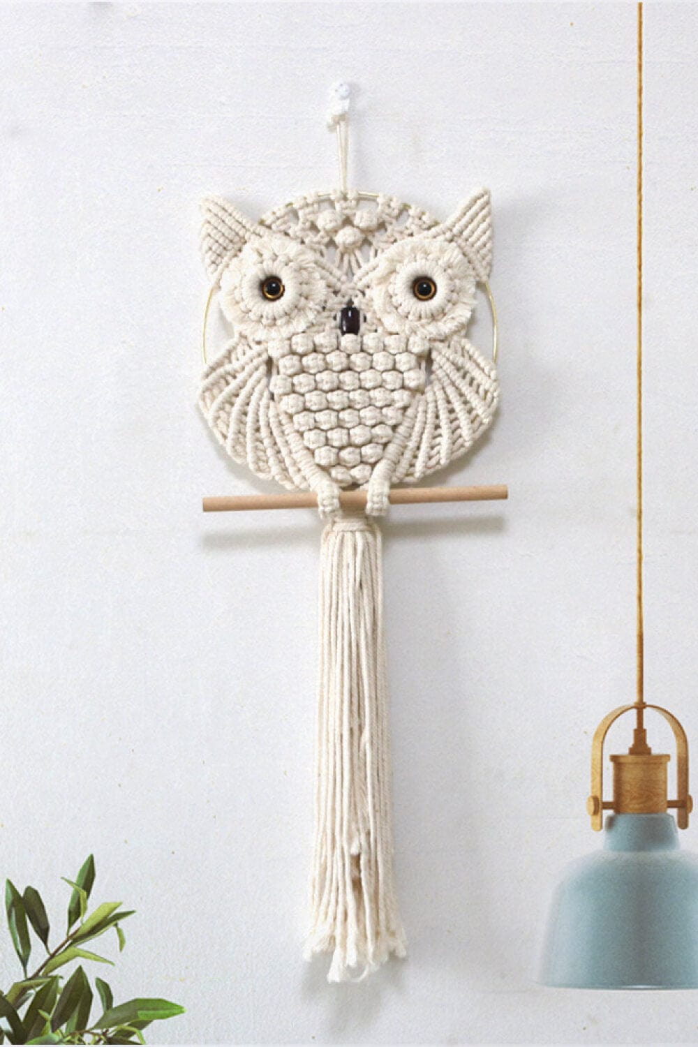 Hand-Woven Owl Macrame Wall Hanging、mySite、g9winljtr