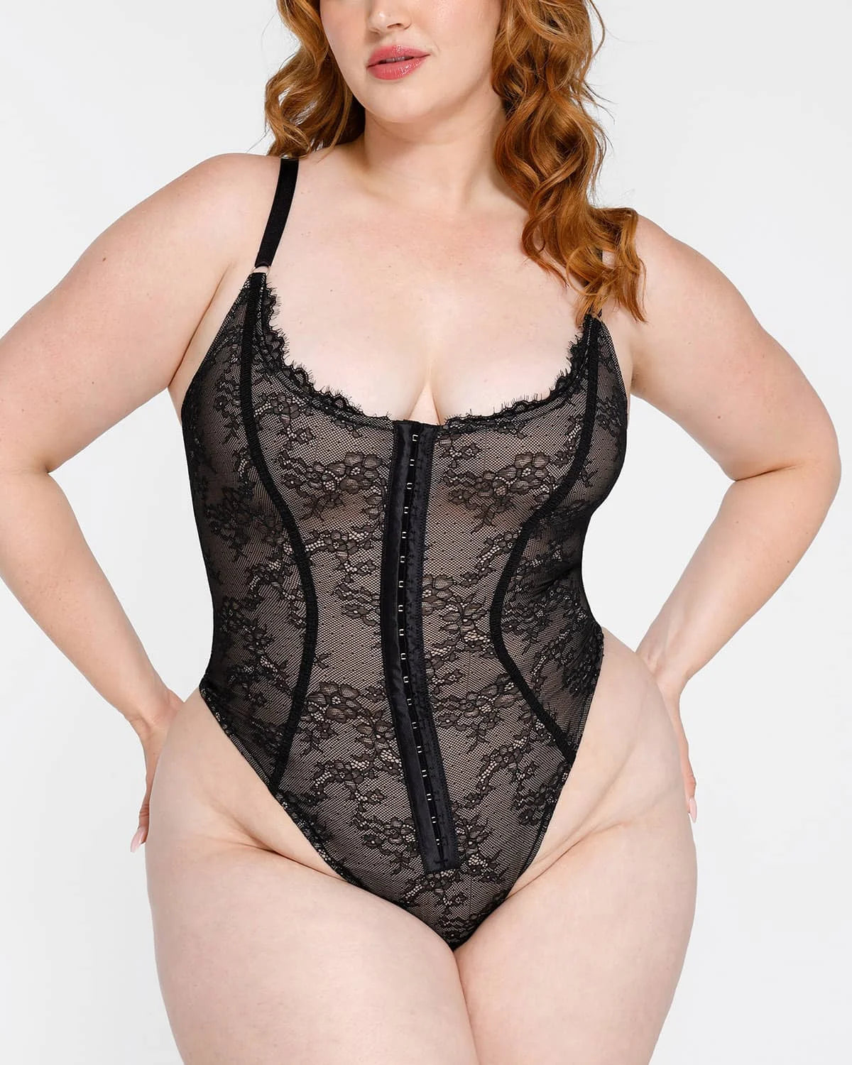 Lace Glamour Flawless Fit Thong Bodysuit、mySite、bengalsvssteelers