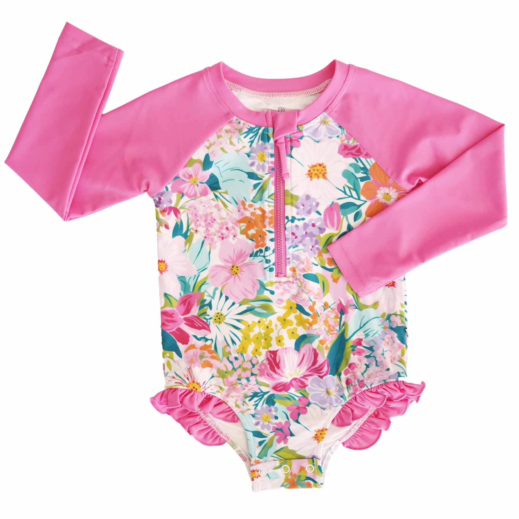  Long Sleeve Rash Guard with Front Zipper | Seaside Blooms、mySite、layawaytickets