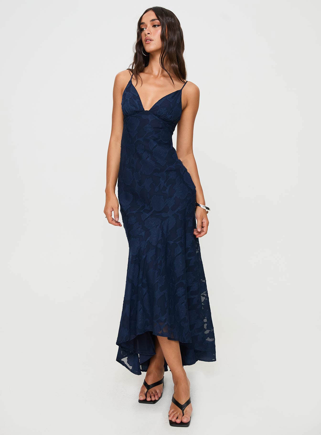 Cyrene Maxi Dress Navy、mySite、solidvoid