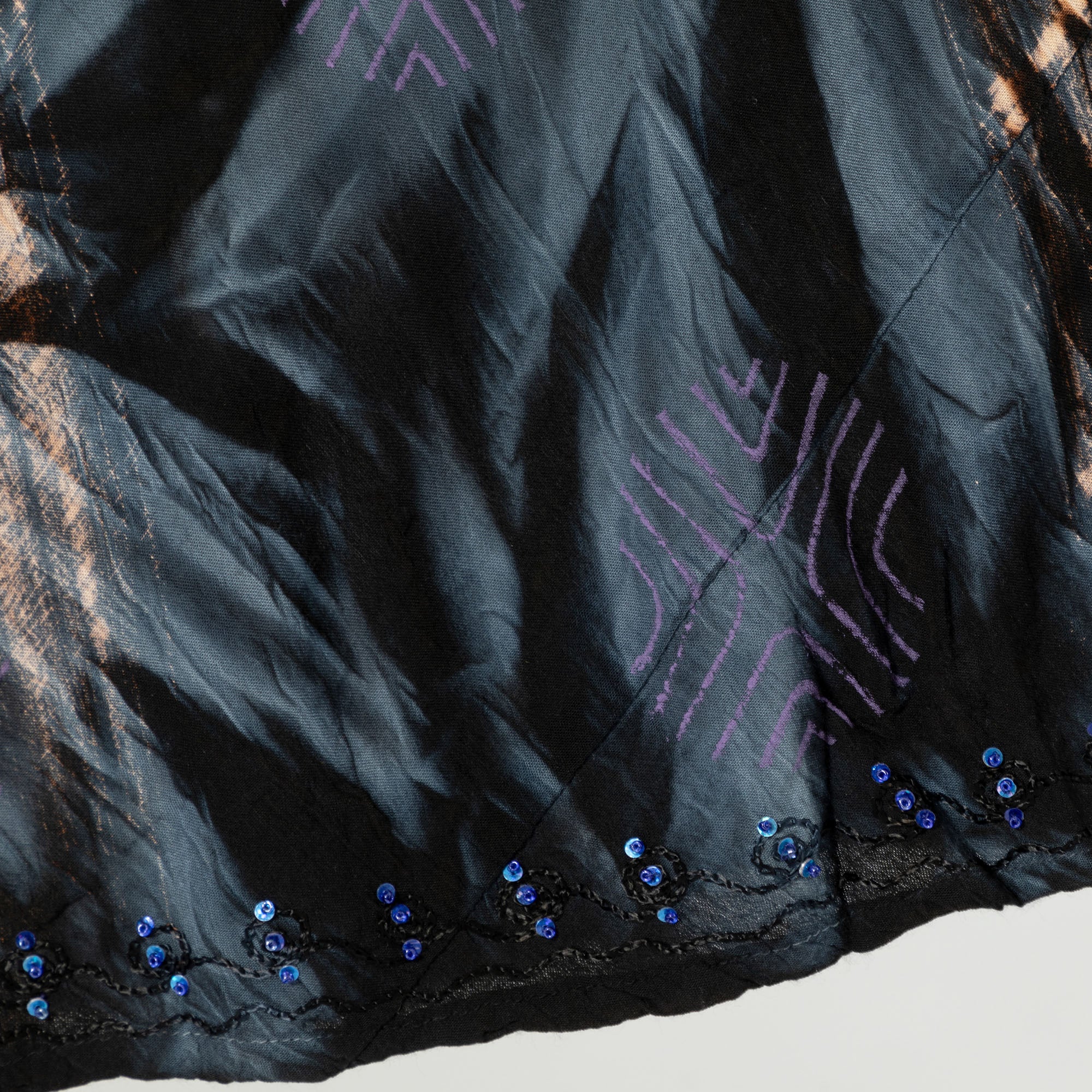 Black Tie-Dye & Paisley Short Sleeve Dress、mySite、camillekostekn