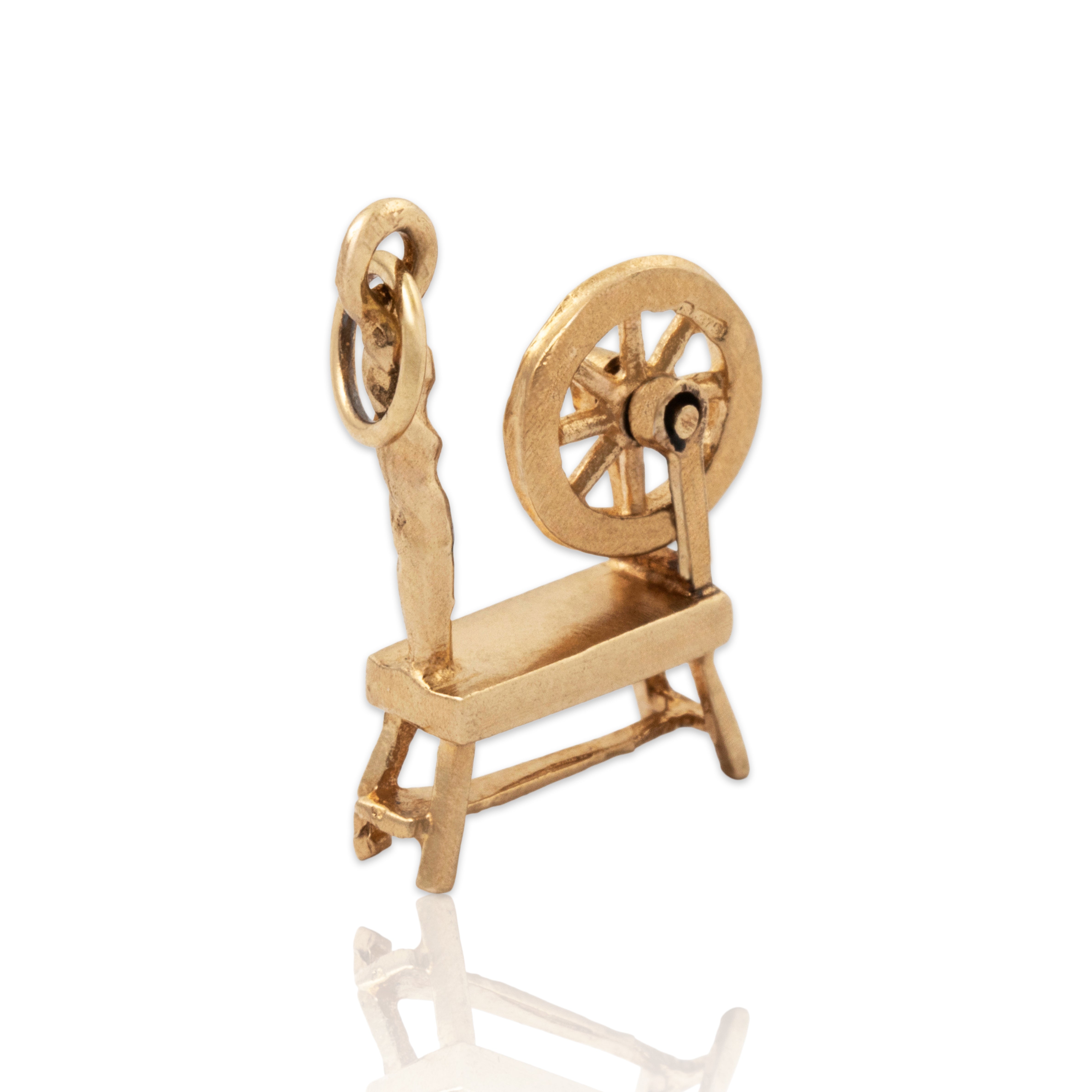 Vintage 9k Yellow Gold Articulated Spinner's Loom Pendant / Charm、mySite、hinf8tx79