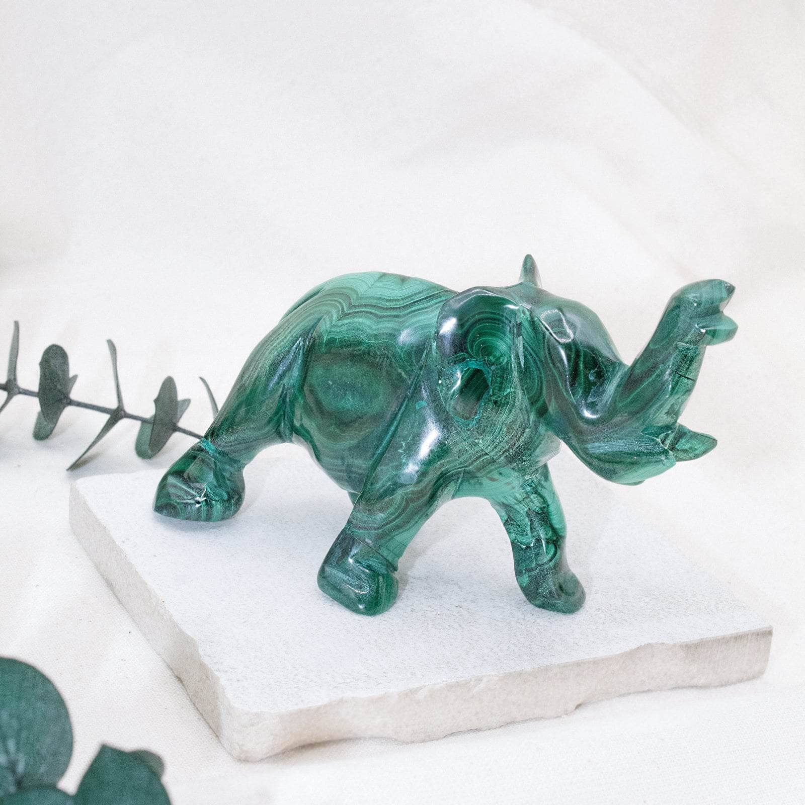 Genuine Malachite Elephants - Hand Carved - 1 of a Kind、mySite、hinf8tx79