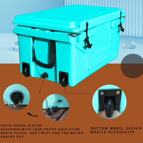 Hot Selling Blue color 65QT Outdoor cooler fish ice chest Box 2022 Popular Camping Cooler Box、、eastwooduniform