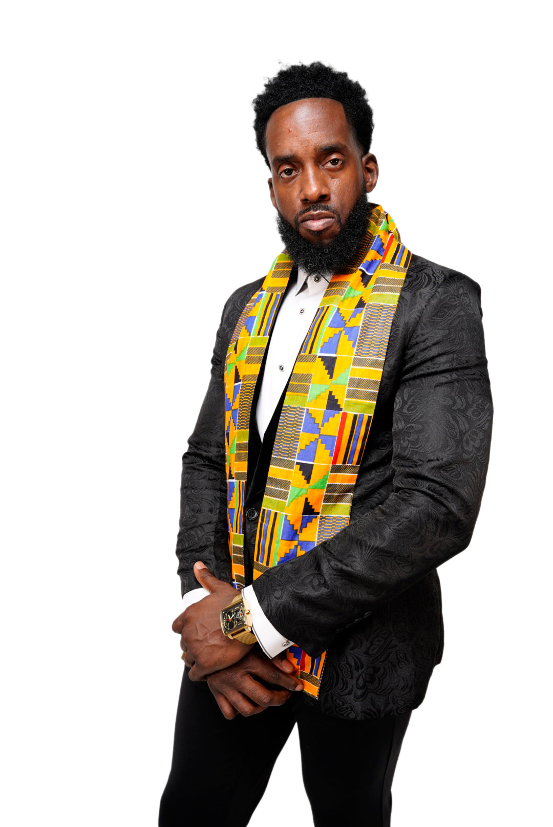 Dupsie's Akannipa Kente African Print Stole/Sash DP4075S、mySite、solidvoid