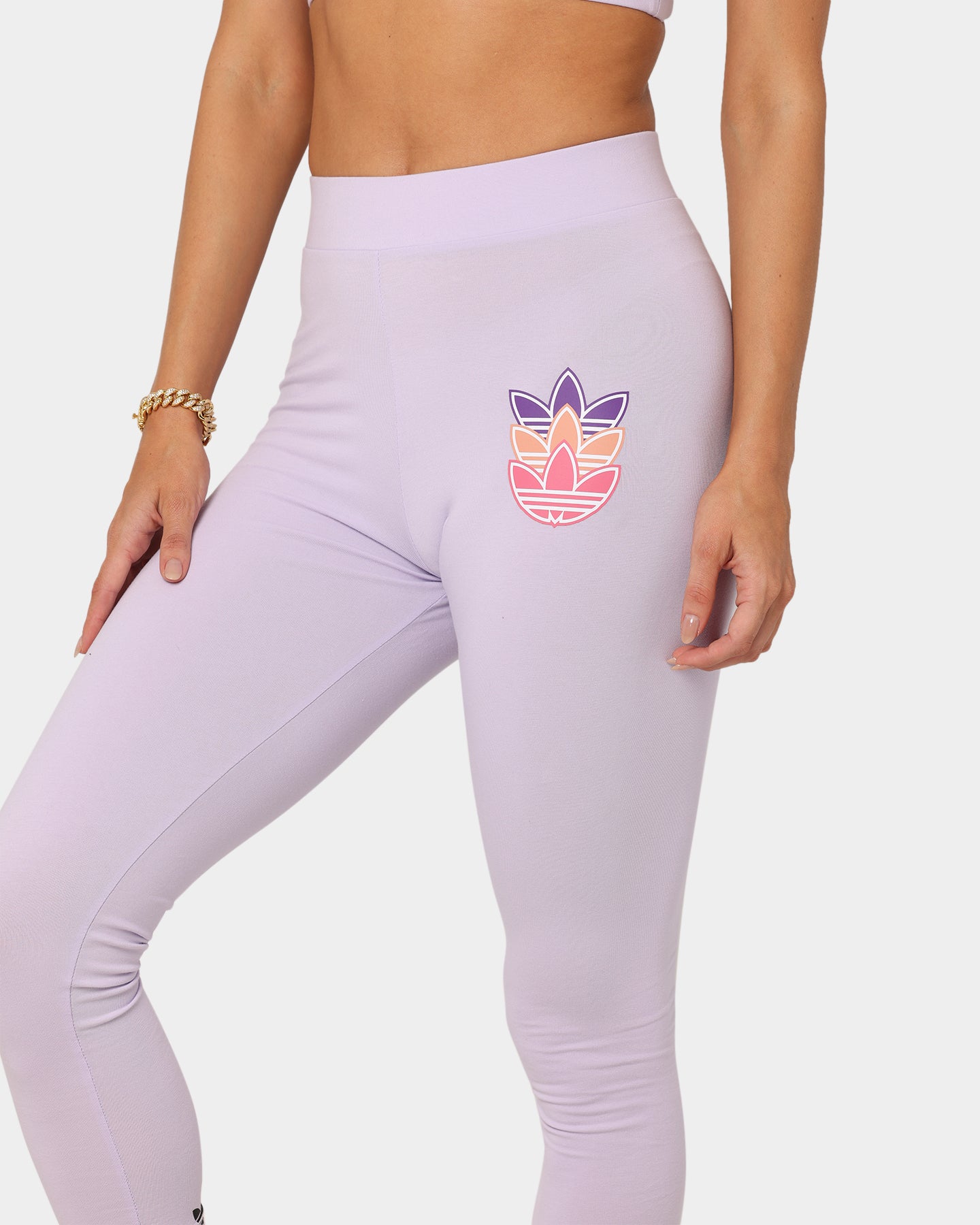 Adidas Women's Logo Play Leggings Purple Print、mySite、zt4zffjzw