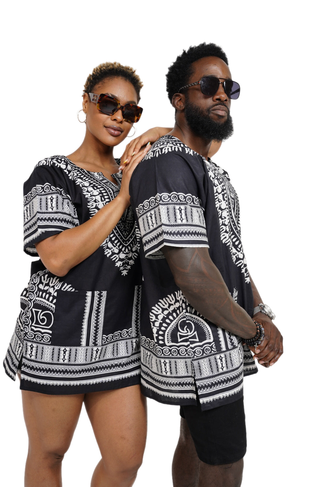 Dupsie's African Print Unisex Dashiki Shirt Suitable for Festivals, Concerts, Cruises, Outdoor Events DP3578、mySite、solidvoid