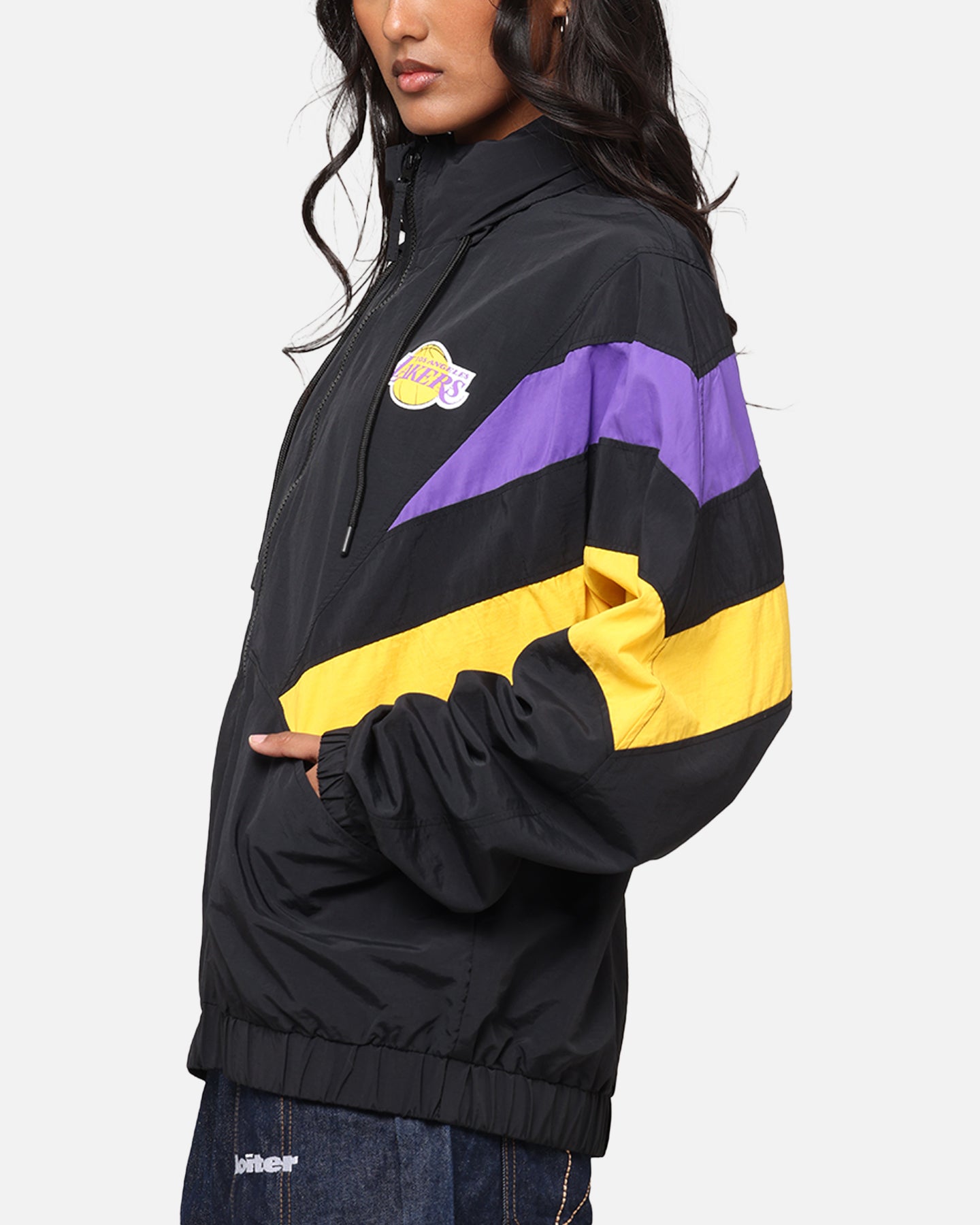 Mitchell & Ness Los Angeles Lakers Spray Jacket Black/Purple/Yellow、mySite、zt4zffjzw