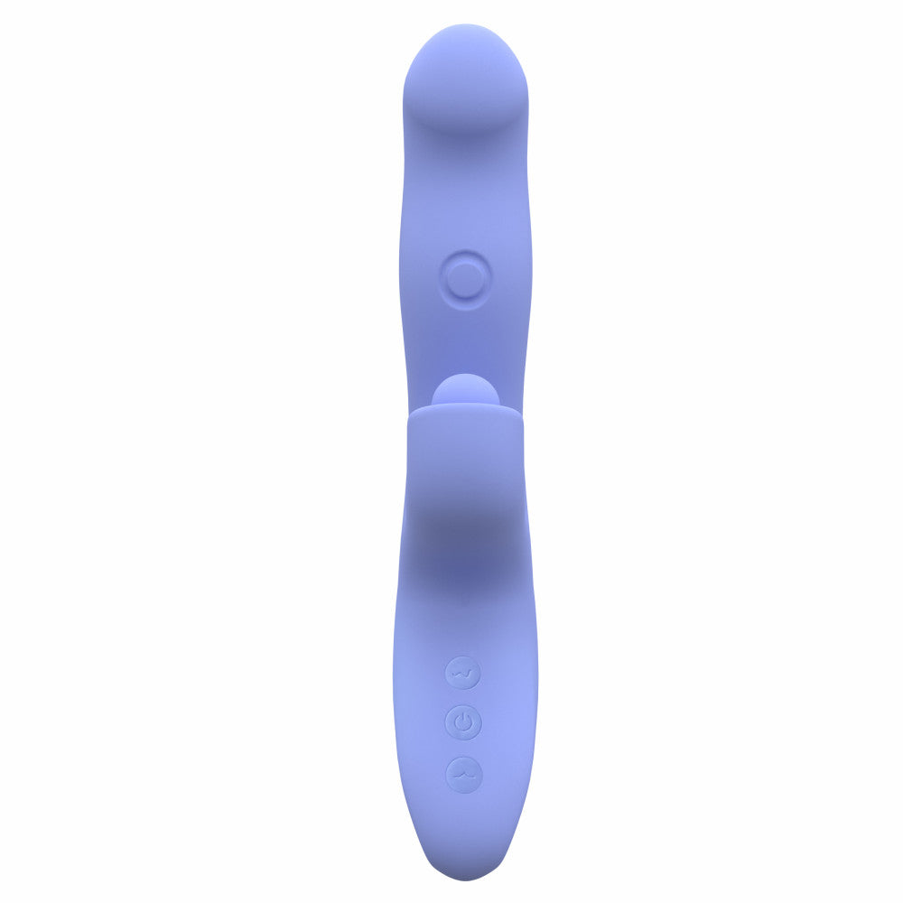 Blush Collection | Simone 8.5 Inch Clitoral G-Spot Dual Stimulation Silicone Rabbit Vibrator With Auto Warming - In Blue、mySite、bottomscart