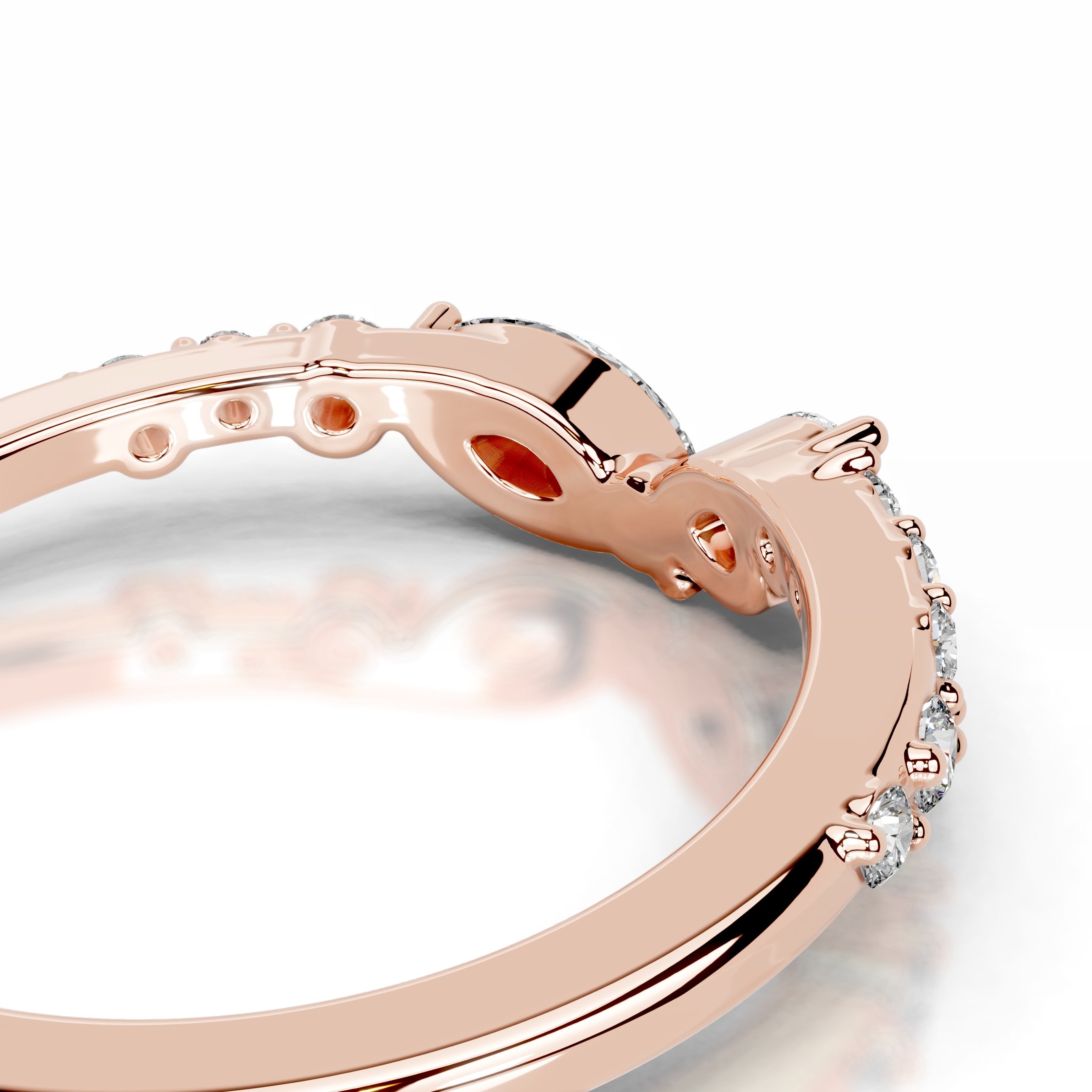 Faith Lab Grown Diamond Wedding band - 14K Rose Gold、mySite、hinf8tx79
