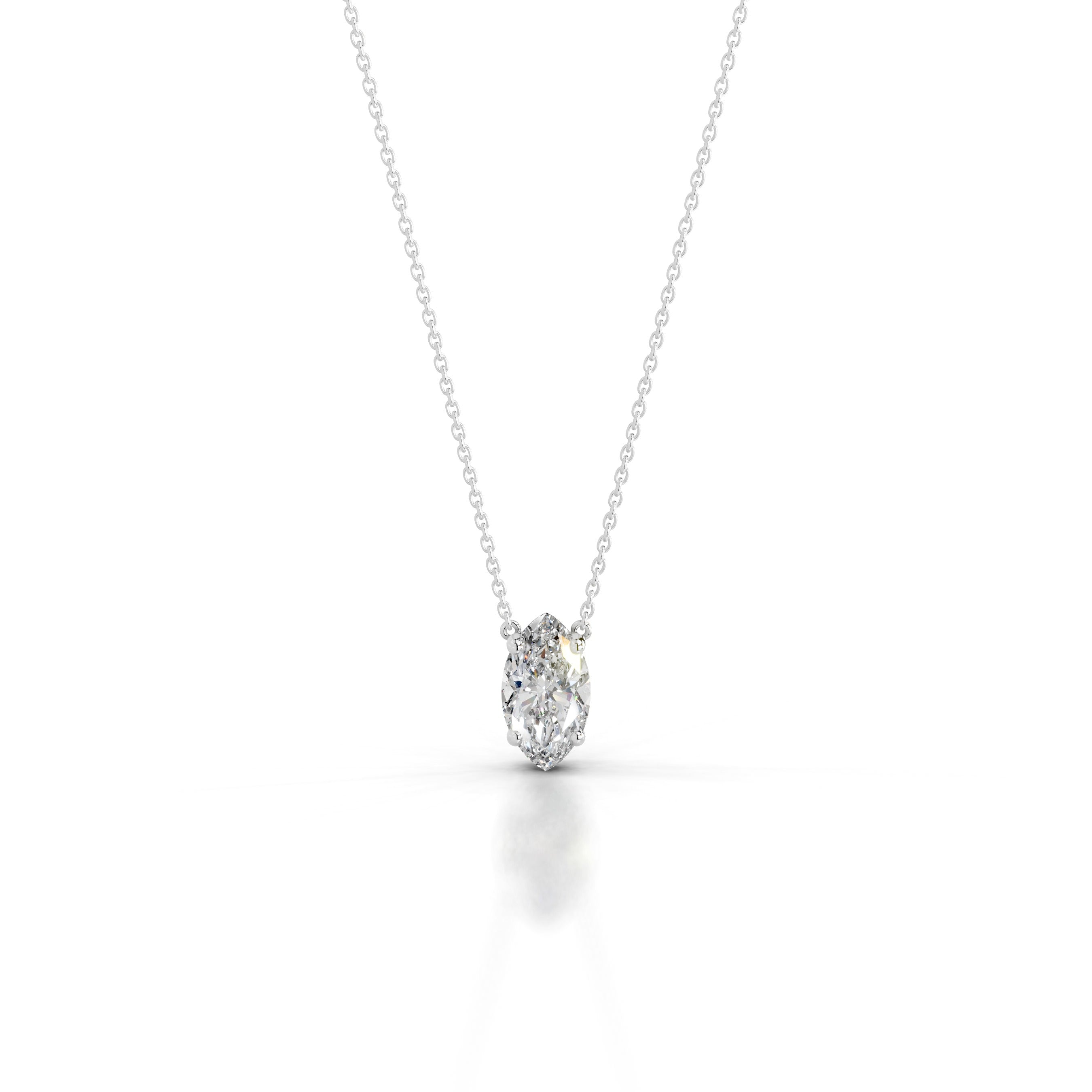 Mary Lab Grown Diamond Pendant - 18K White Gold、mySite、hinf8tx79