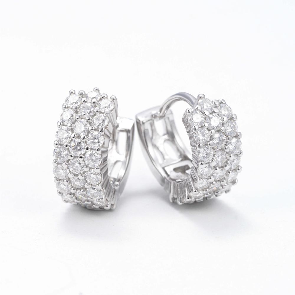 3-Row Drop Moissanite Earrings 14K Gold、mySite、hinf8tx79