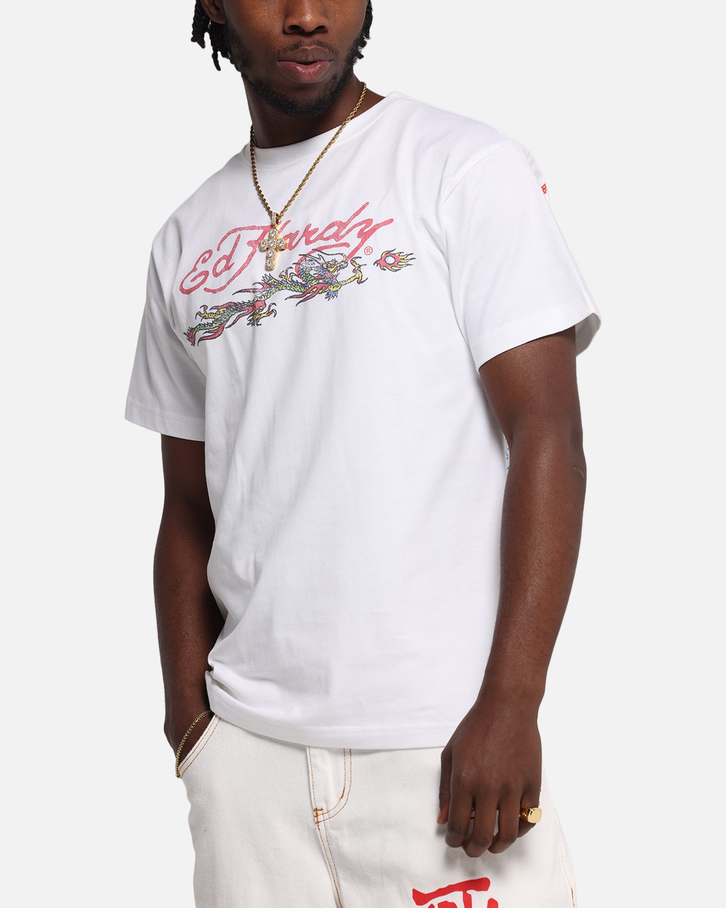 Ed Hardy Rising Dragon Vintage T-Shirt White、mySite、zt4zffjzw