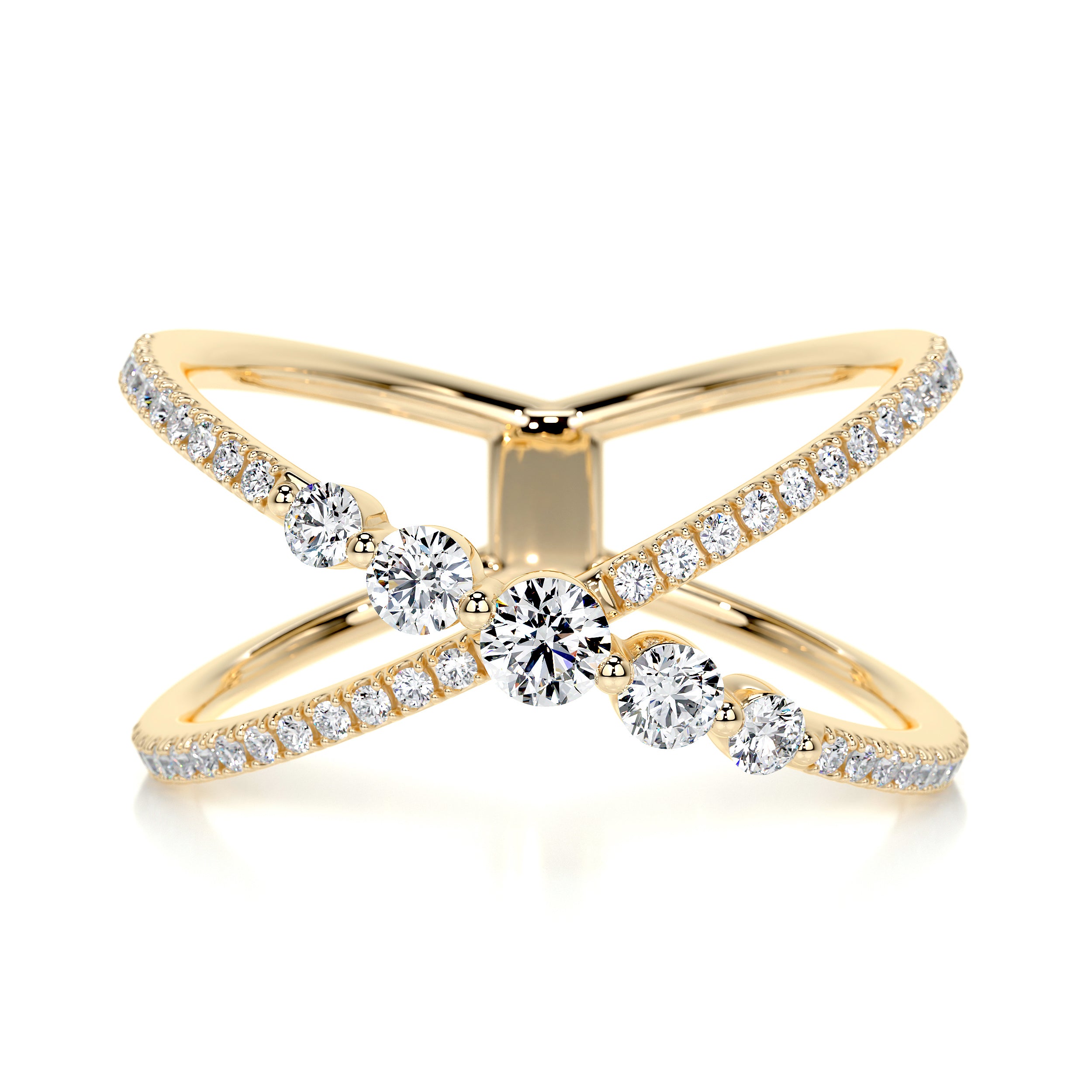 Iris Fashion Diamond Ring (0.42 Carat) -18K Yellow Gold、mySite、hinf8tx79