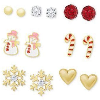 Christmas Holiday Girl's Sterling Silver Earring Set、mySite、g9winljtr