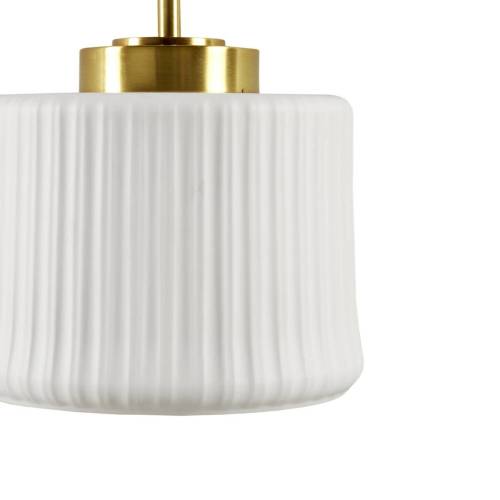 White Ceramic Wall Sconce with Adjustable Swing Arm Gold/White See below、、eastwooduniform