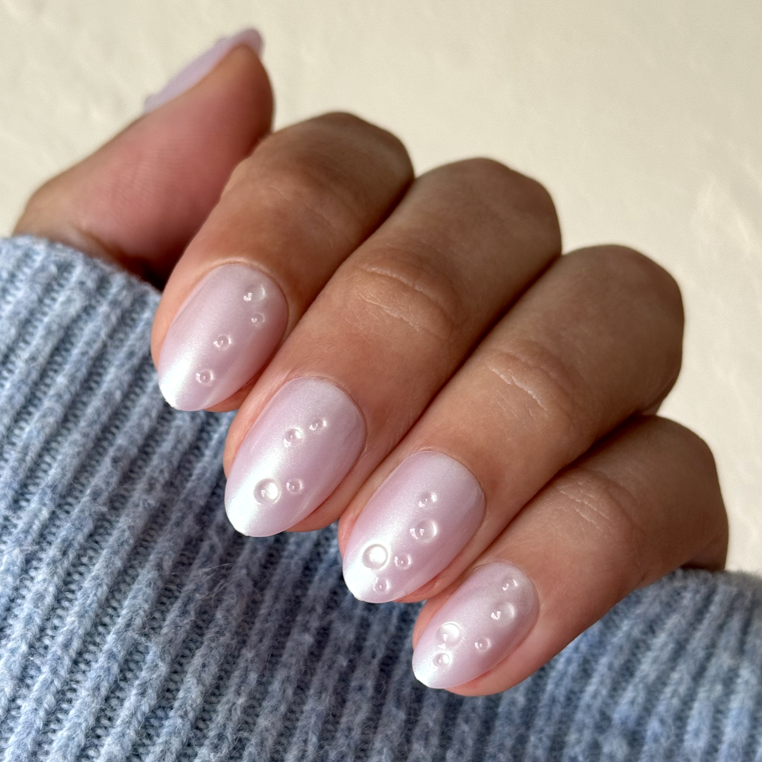 Purple Puka Raindrops - Press-On | Short | Almond、mySite、solidvoid