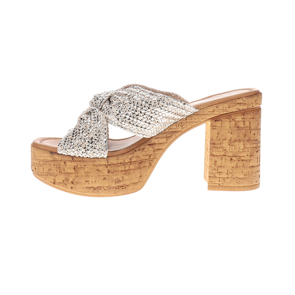 Adorned Metallic Platform Block Heel Sandals、mySite、gtrtttuynbv