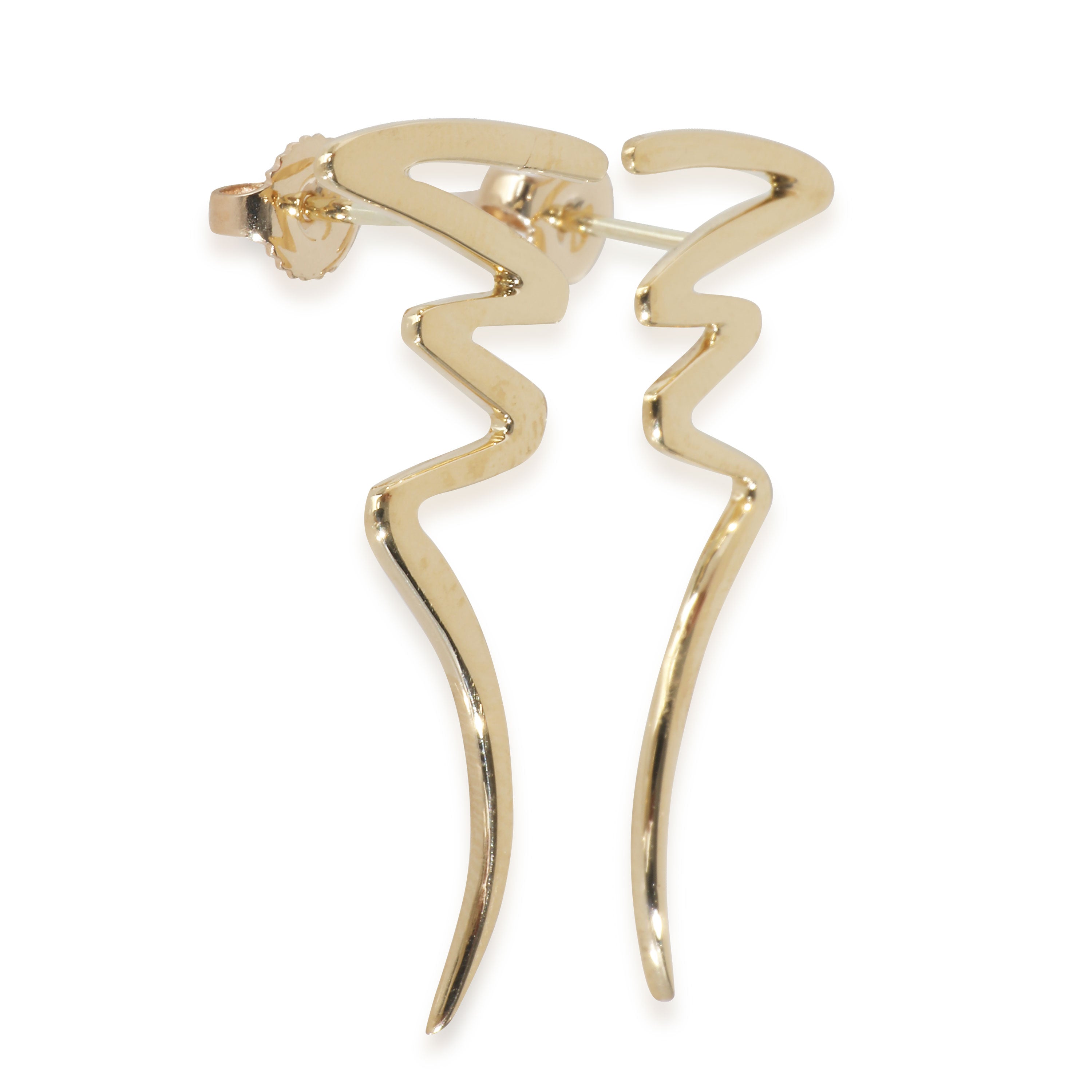 Yellow Gold Vintage Paloma Picasso Scribble Earrings、mySite、garagedoors4me