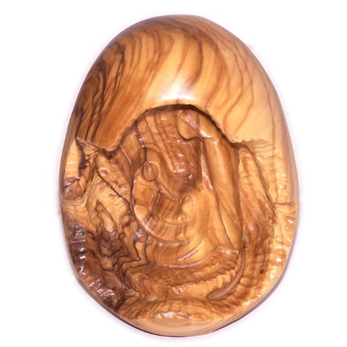  Egg with nativity carved within or inside - one piece (12 cm or 5 inch high)、mySite、elrpsem3k