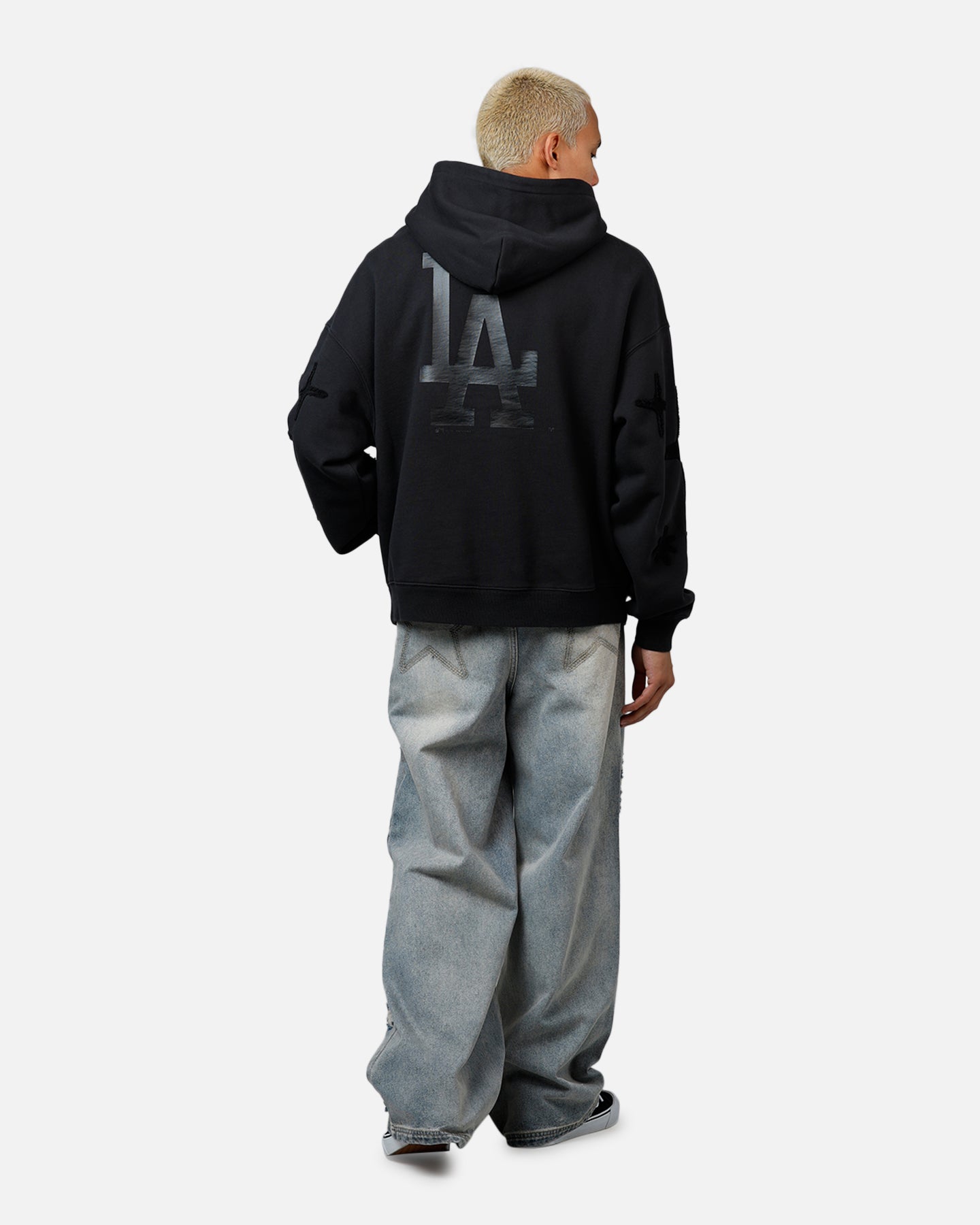 Mitchell & Ness Los Angeles Dodgers Starburst Hoodie Faded Black、mySite、zt4zffjzw