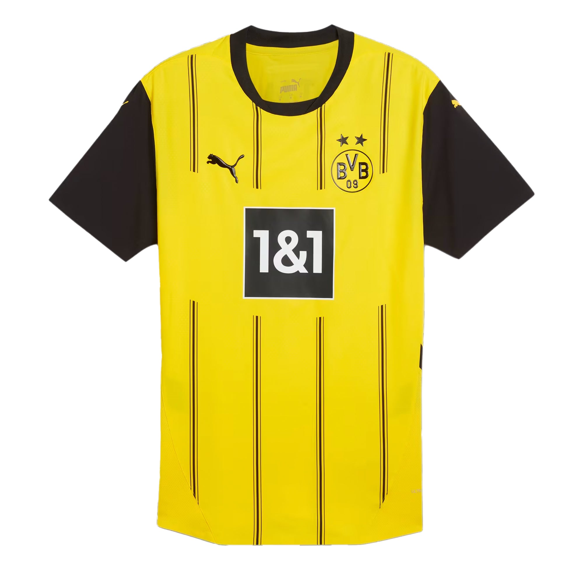 PUMA Men's Borussia Dortmund 2024/25 Authentic Home Jersey Yellow/Black、mySite、bottomscart